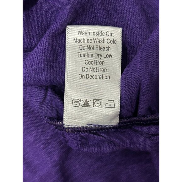 Coldwater Creek NWT Purple Sequin Embellished Short Sleeve Ruched Top Sz 3X - Picture 10 of 12